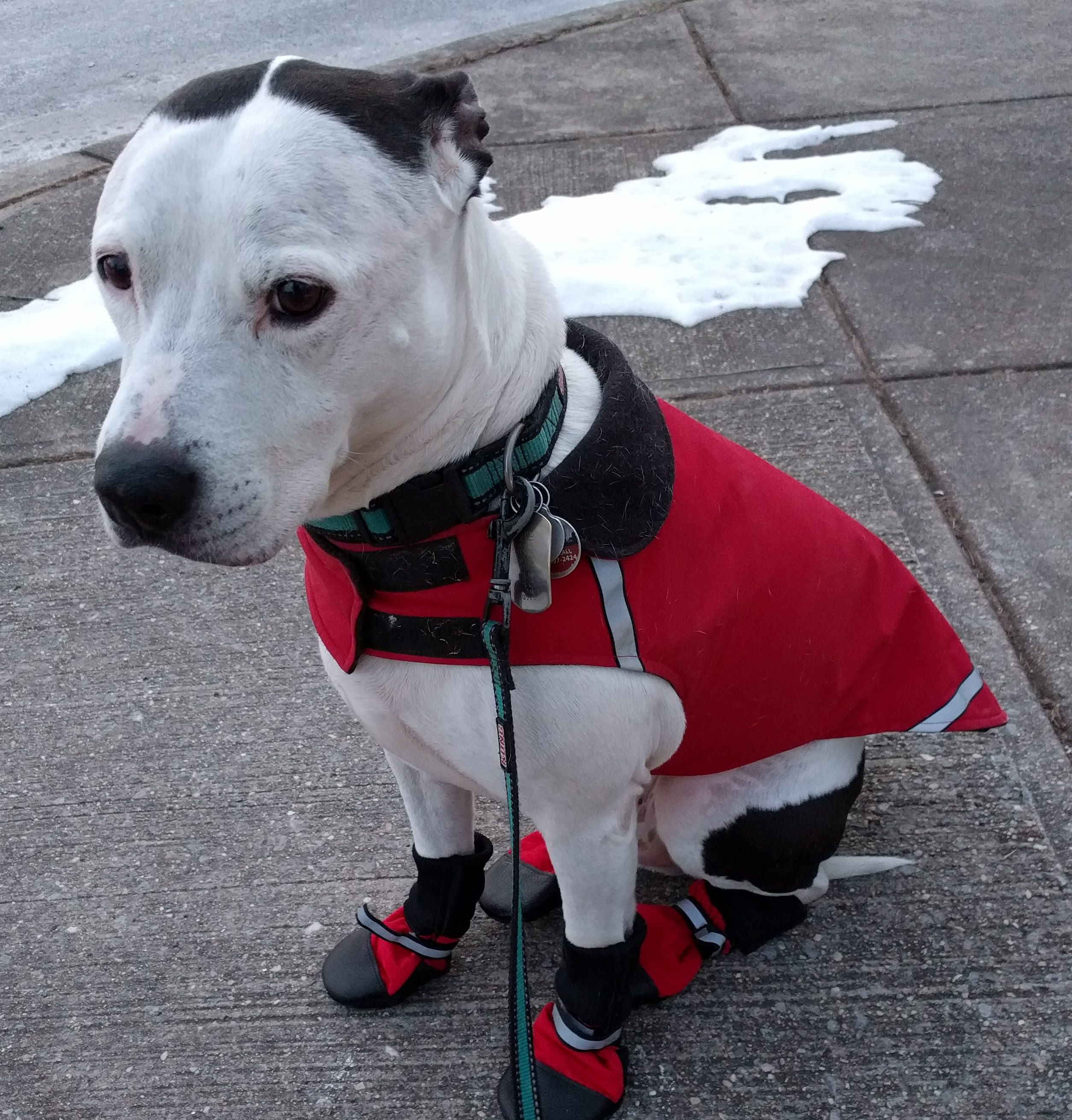 Maxtla rocking the red jacket and boots.